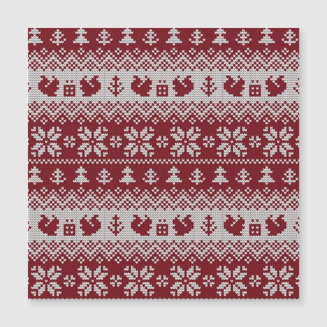 Punto, Navidades, ardillas, patrón vintage. (Anverso)