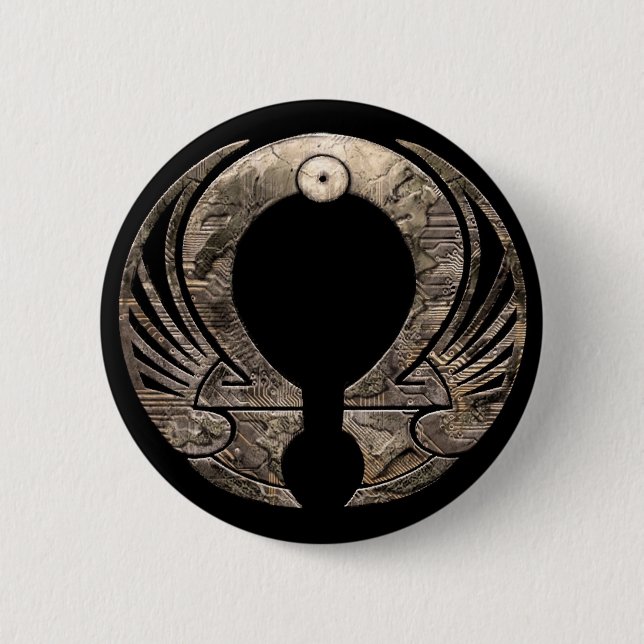 Punto Omega - botón del logotipo (Anverso)