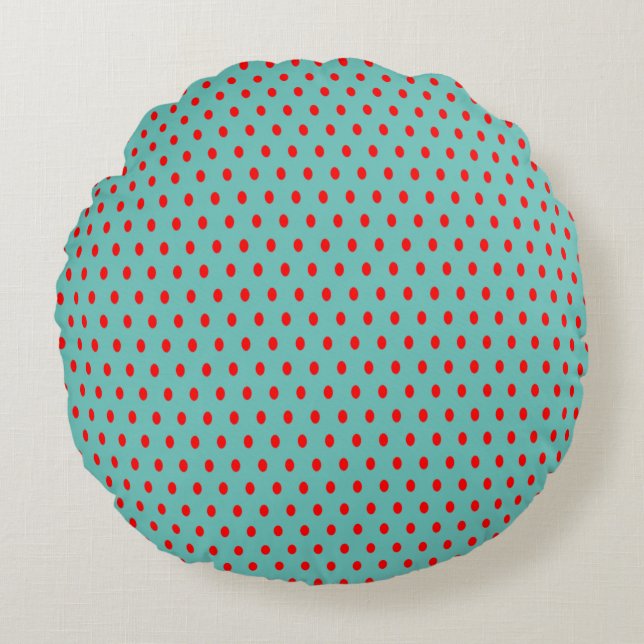 Punto Polka - Almohada redonda (Anverso)