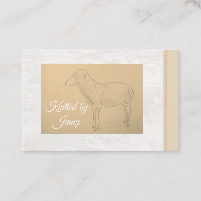 Punto por tarjeta de visita ovina (Anverso)