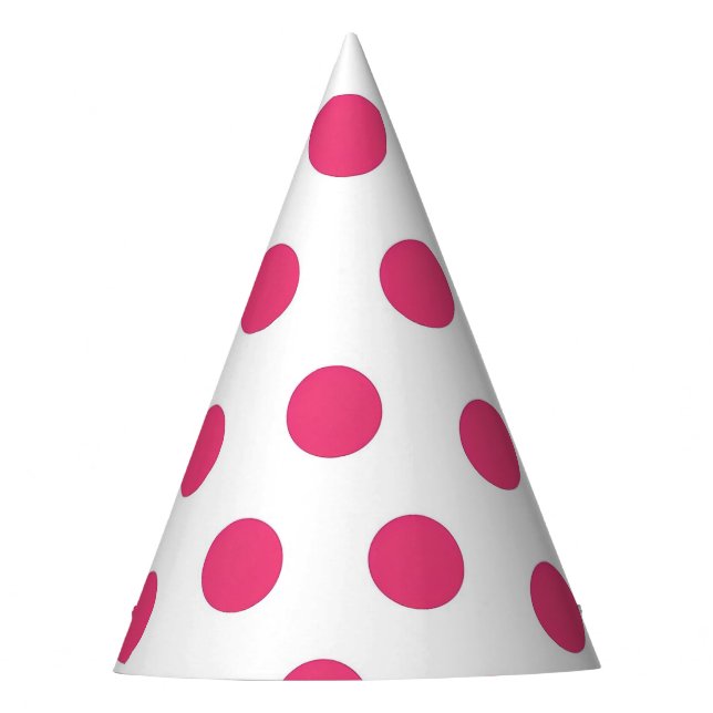 Punto rosado de polka sobre Gorra Fiesta blanco (Anverso)