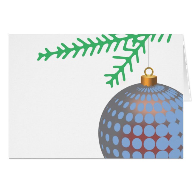 Puntos azules sobre el ornamento de la bola gris (Anverso (Horizontal))