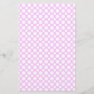 Puntos Blancos en Papel de Scrapbook Rosa