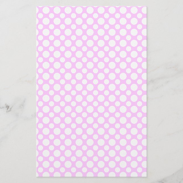 Puntos Blancos en Papel de Scrapbook Rosa (Anverso)