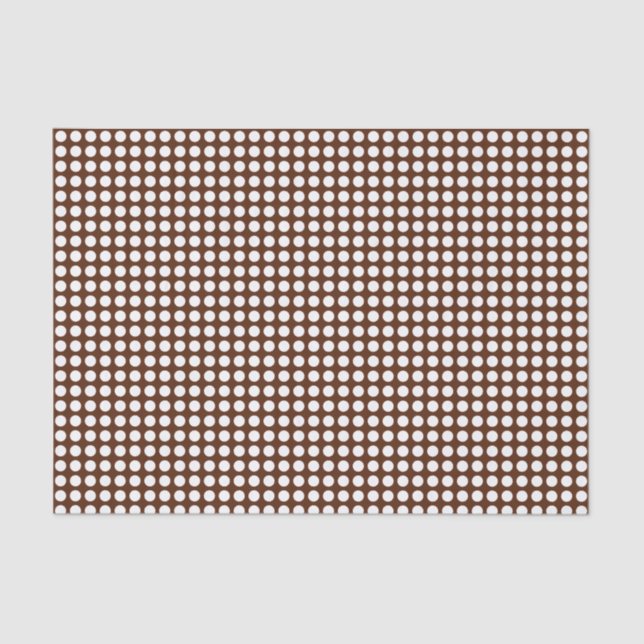 Puntos blancos en papel de tejidos marrones (Anverso)