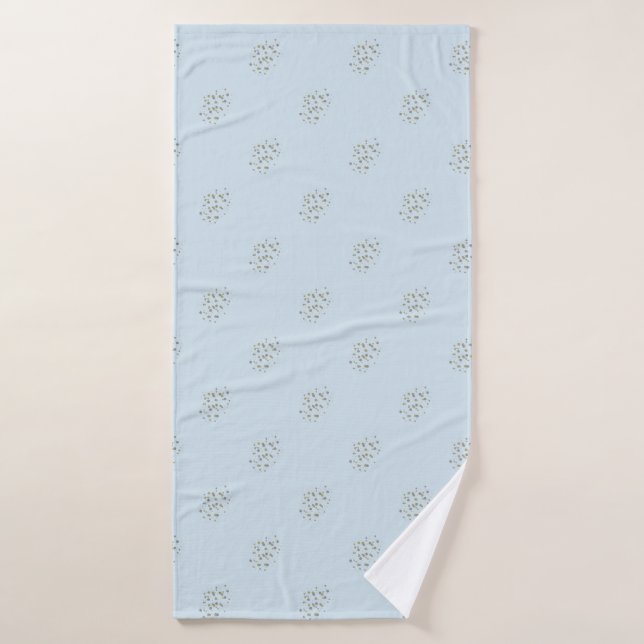 Puntos de confeti azul claro (Toalla de baño)