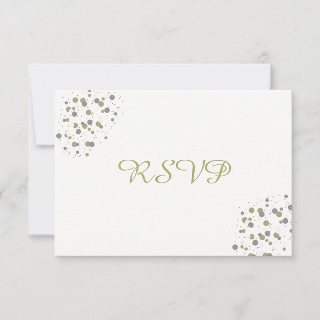 Puntos de Confeti con Rubor Dorado RSVP (Anverso)