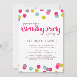PUNTOS DE CONFETTI COLORIDOS | INVITACIÓN DE CUMPL