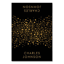 Puntos de Confetti de Negro y Oro | Tarjetas de co
