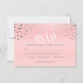 Puntos de confetti rosados y plateados - RSVP