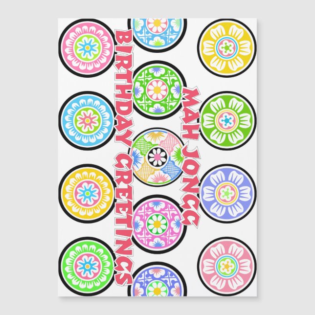 Puntos de cumpleaños de Mah Jongg (Anverso)