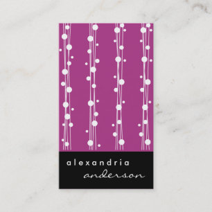 Puntos de Fuschia y tarjetas de visita elegantes