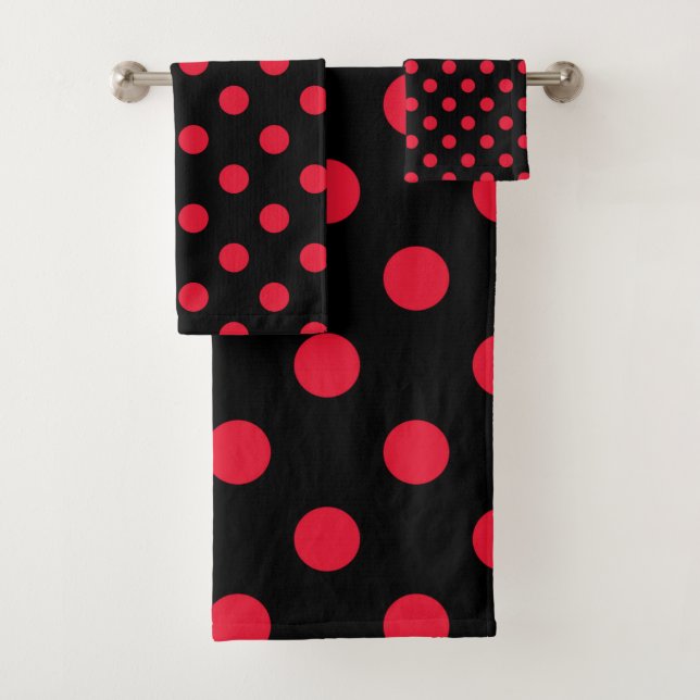 Puntos de lunares negros y rojos (In situ)