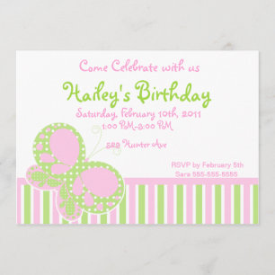Puntos de mariposa Invitación de cumpleaños 3