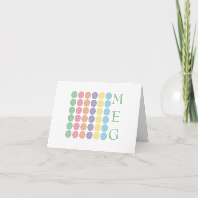 Puntos de Pastel de Stationery Personalizados (Anverso)