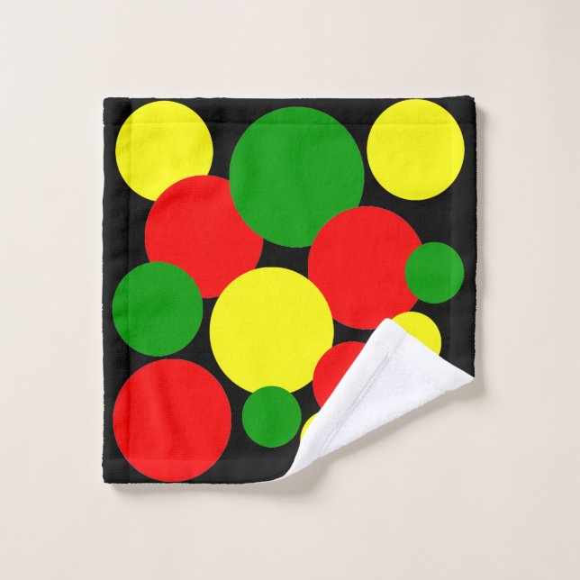 Puntos de polka afrocéntrica (Toallita)