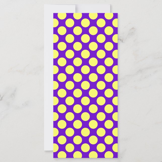 Puntos de Polka Amarillo con fondo morado STaylor (Anverso)