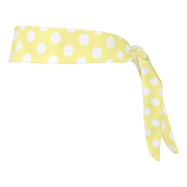 Puntos de polka amarillos y blancos (Girar 90)