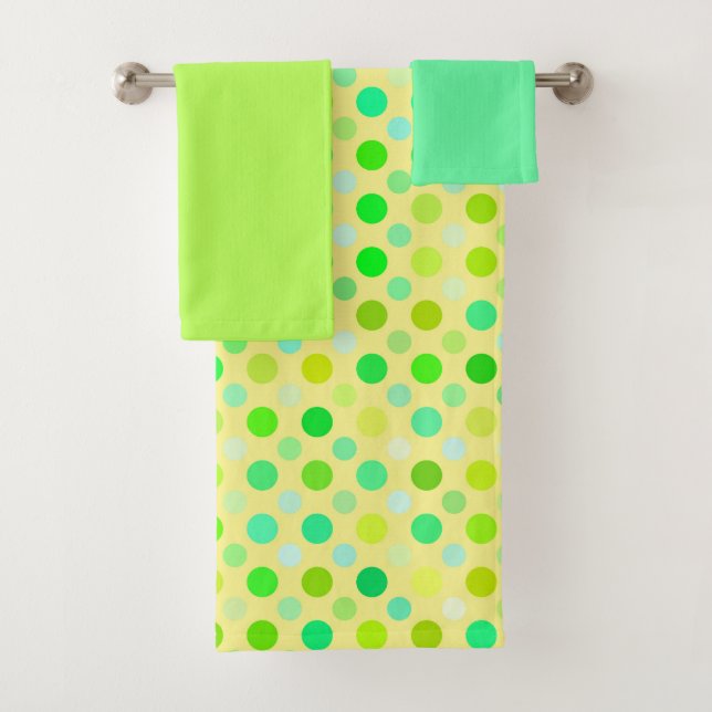 puntos de polka amarillos y verdes (In situ)