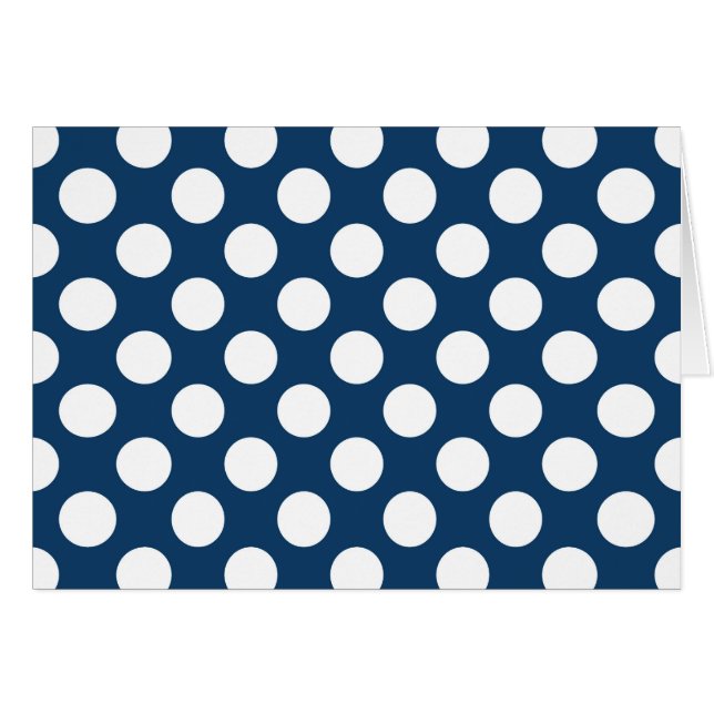 Puntos de Polka Azul de la Marina, Patrón de Punto (Anverso (Horizontal))
