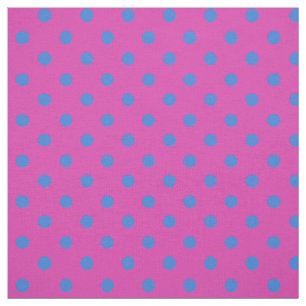 Puntos de Polka Azul personalizado en tela de patr