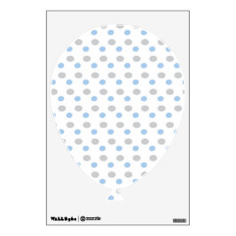 PUNTOS DE POLKA AZULES Y GRIS