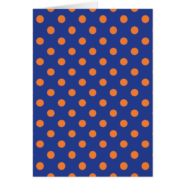 Puntos de Polka azules y Naranjas (Frente)