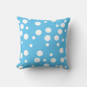 Puntos de Polka Blanco sobre almohadas reversibles
