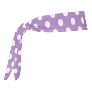 Puntos de Polka Blanco sobre el morado del cardo
