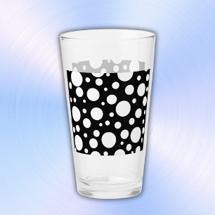 Puntos de Polka Blanco sobre el negro