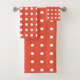 Puntos de Polka Blanco y naranja