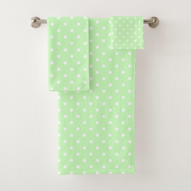 Puntos de polka blanco y verde animado (In situ)