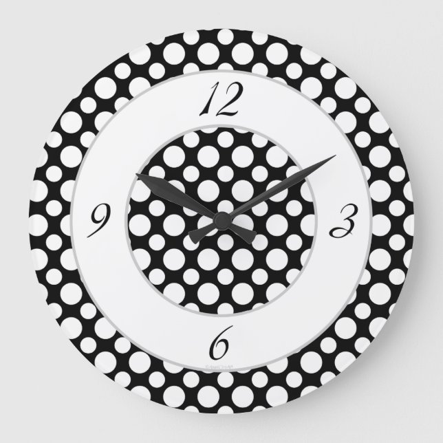 Puntos de polka blancos sobre el reloj de los núme (Anverso)