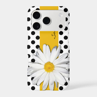 Puntos de Polka en blanco y negro, Funda de iPhone