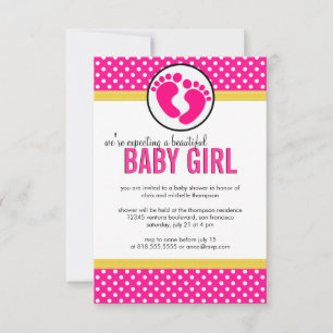 Puntos de polka - Invitación a la ducha para bebés