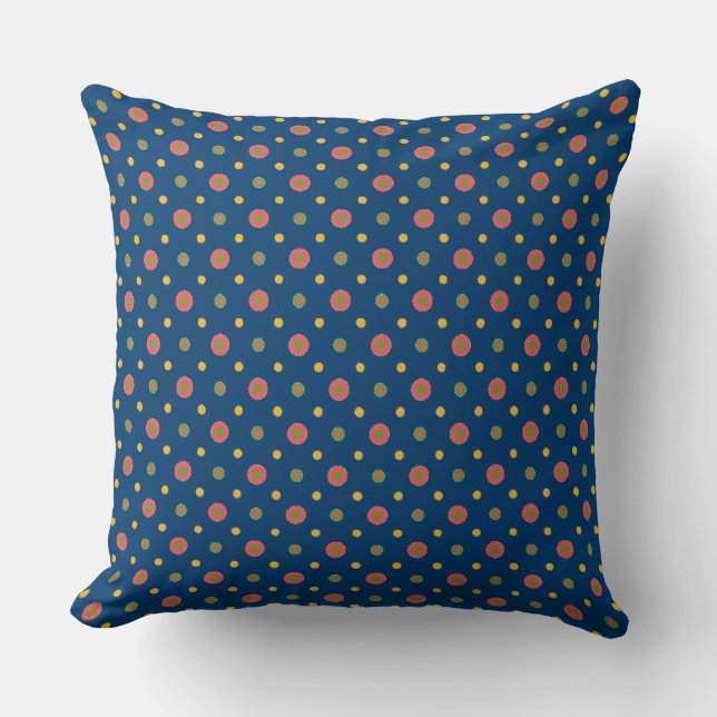 Puntos de Polka Jumbo Quirky, cojín de almohada az (Anverso)