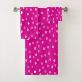 Puntos de polka magenta