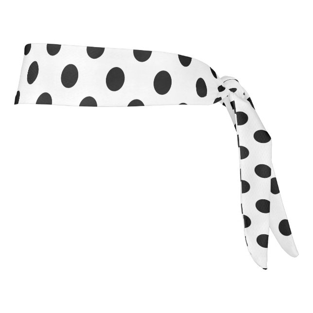 Puntos de Polka Negro sobre fondo blanco (Girar 90)