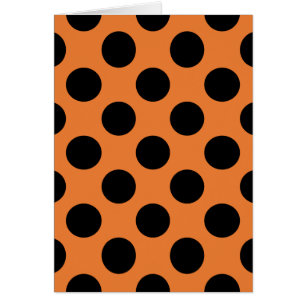 Puntos de polka negro y naranja
