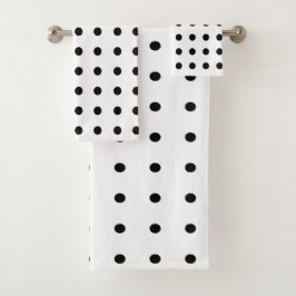 Puntos de polka negros y blancos