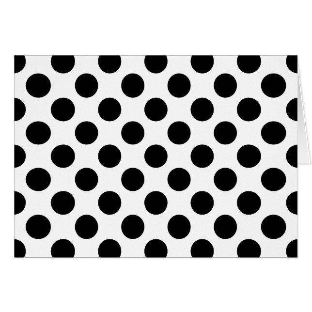 Puntos de polka, patrón de puntos de polka, negro  (Anverso (Horizontal))
