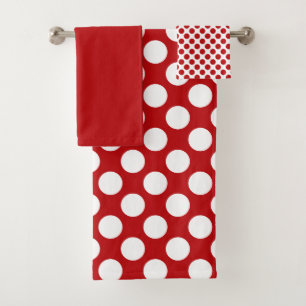Puntos de Polka Rojo de Fresas Vintage