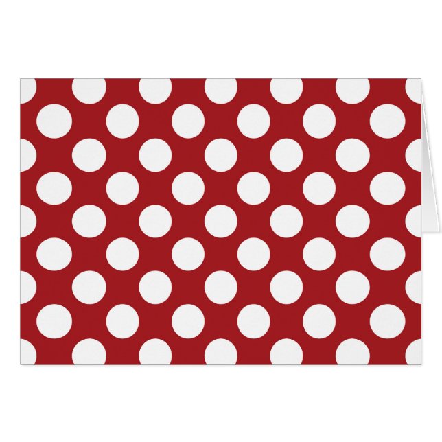 Puntos de Polka Rojo, Patrón de Punto de Polka, Pu (Anverso (Horizontal))