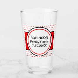 Puntos de Polka Rojo Picnic Familiar