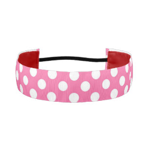 Puntos de polka rosado/de banda de cabeza