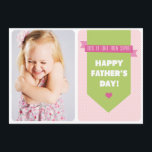 Puntos de polka rosados | Tarjeta plana del día de<br><div class="desc">Divertida y caprichosa tarjeta del día del padre. Hay artículos similares disponibles.</div>