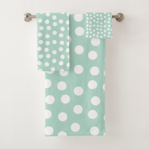 Puntos de polka verde claro