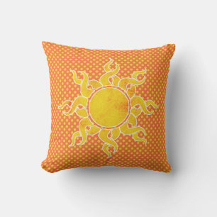 Puntos de Polka y almohada exterior de sol