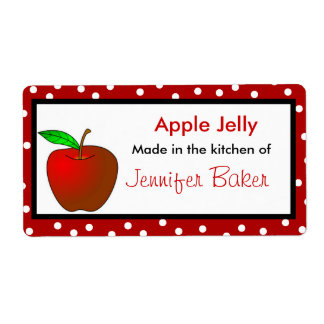 Puntos de polka y etiquetas alimentarias de Apple