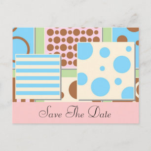 Puntos de polka y tiras Invitación de Baby Shower